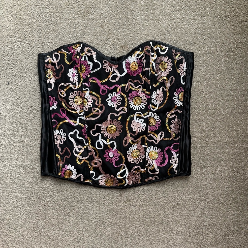 Shirley of Hollywood Sequined Corset Top